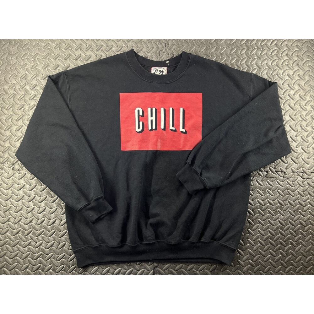 Riot Society Sweater Adult Extra Large Black Long Sleeve Sweatshirt Casual Men's